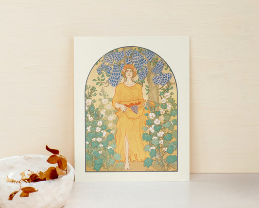 “Summer" Original Art Nouveau inspired print