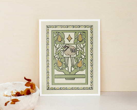 “Partridge” Art Nouveau inspired Fine Art Print