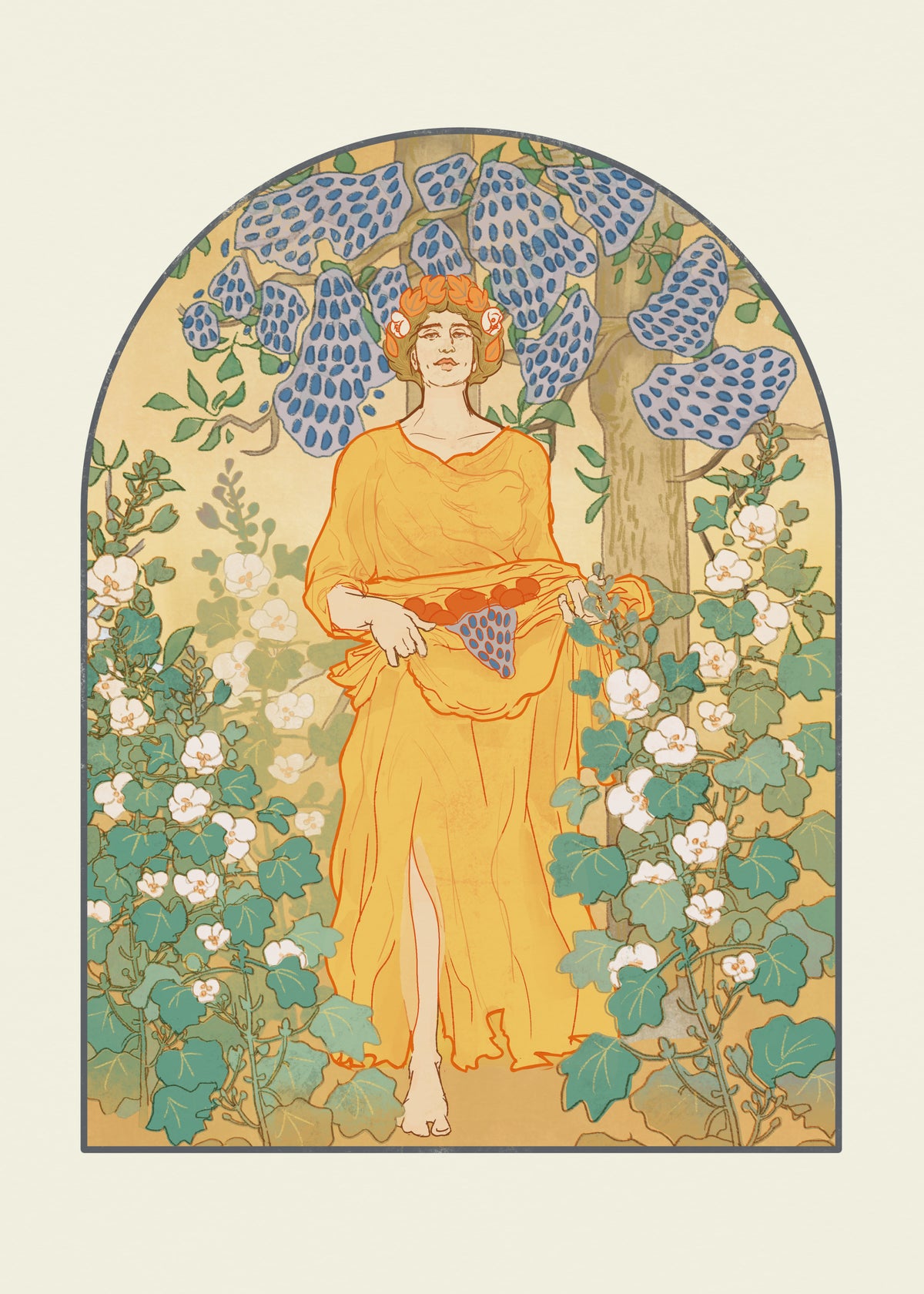 “Summer" Original Art Nouveau inspired print