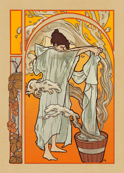 "Autumn" Original Art Nouveau inspired print