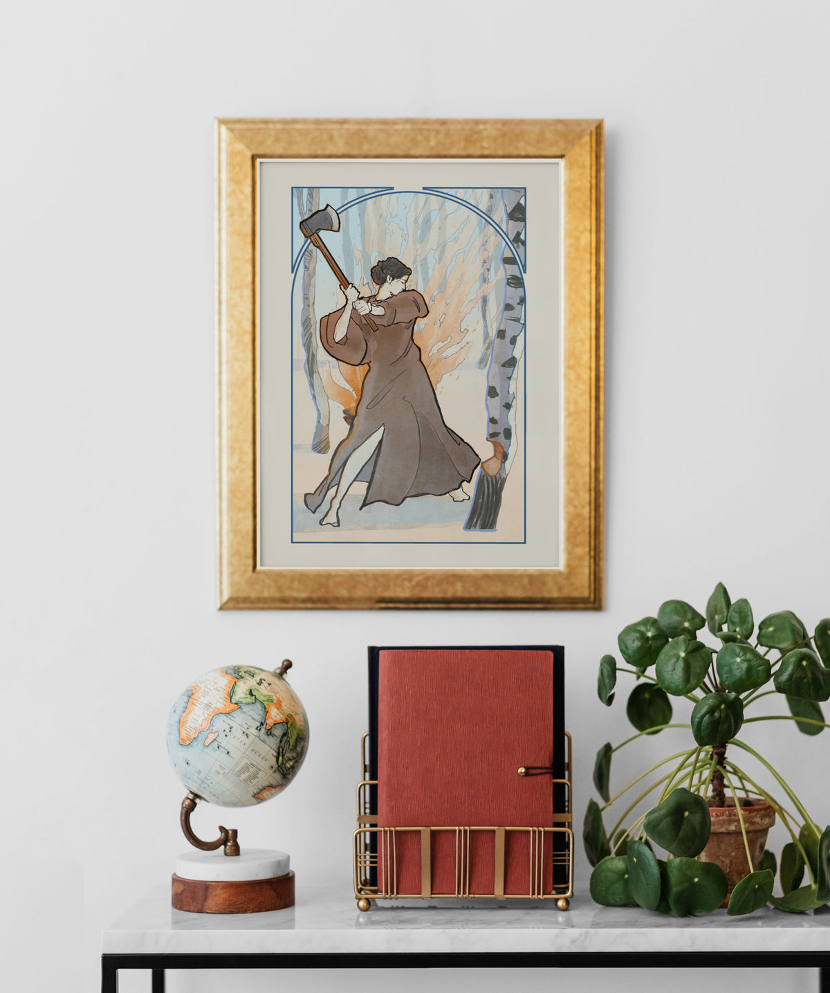 "Winter" Original Art Nouveau inspired print