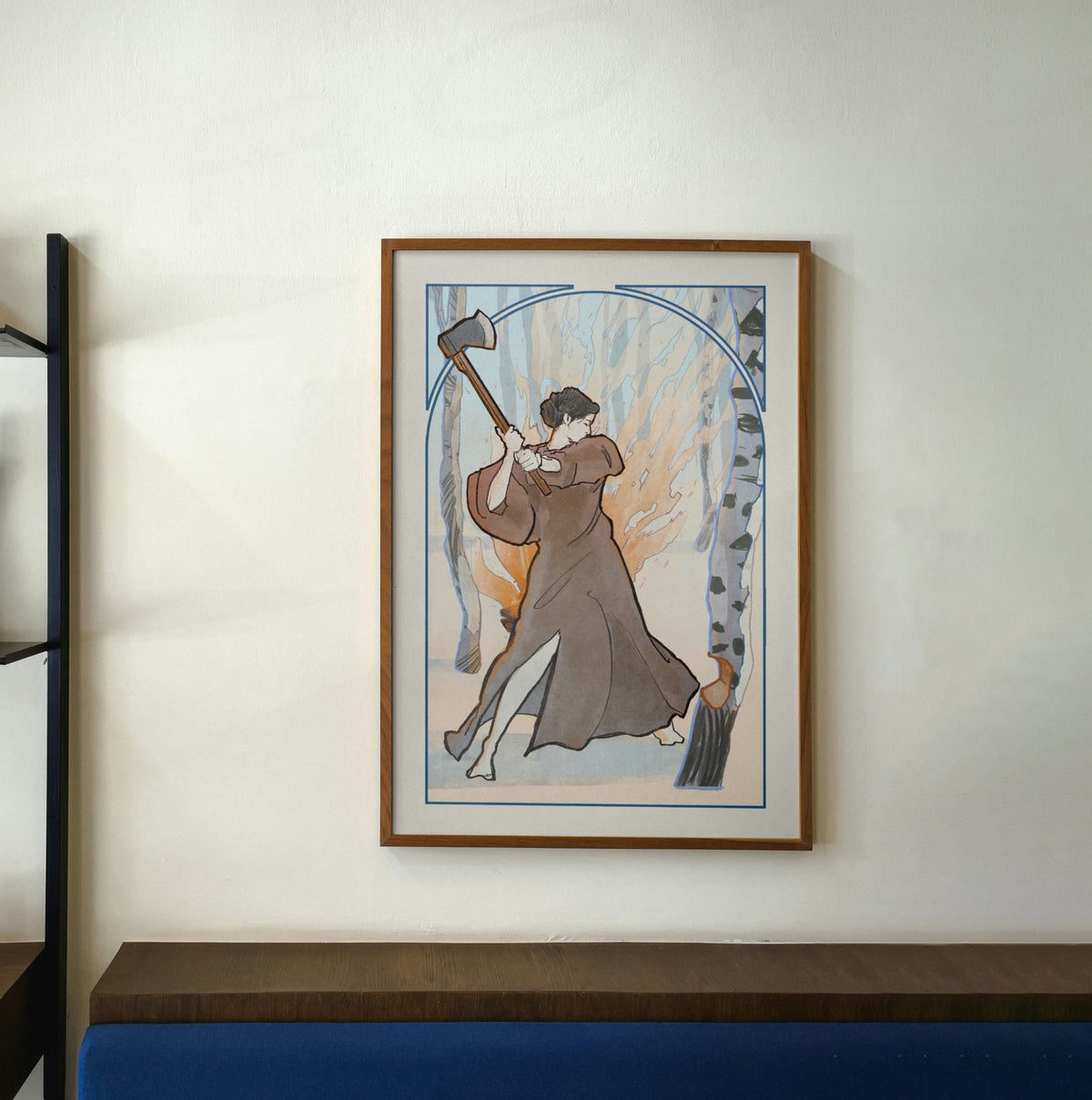 "Winter" Original Art Nouveau inspired print