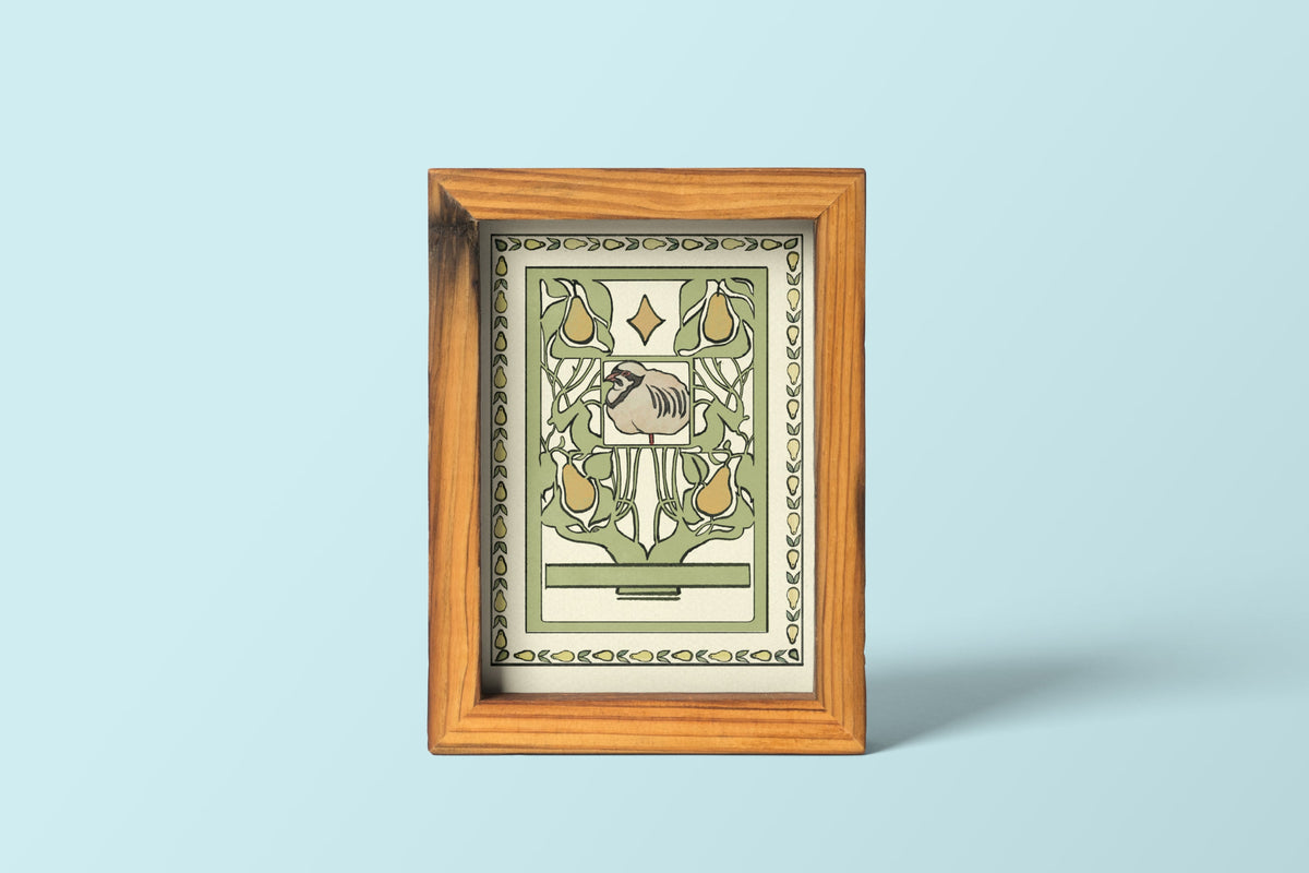 “Partridge” Art Nouveau inspired Fine Art Print