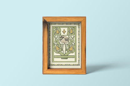 “Partridge” Art Nouveau inspired Fine Art Print