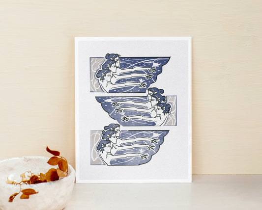 “Ladies” Art Nouveau inspired Fine Art Print