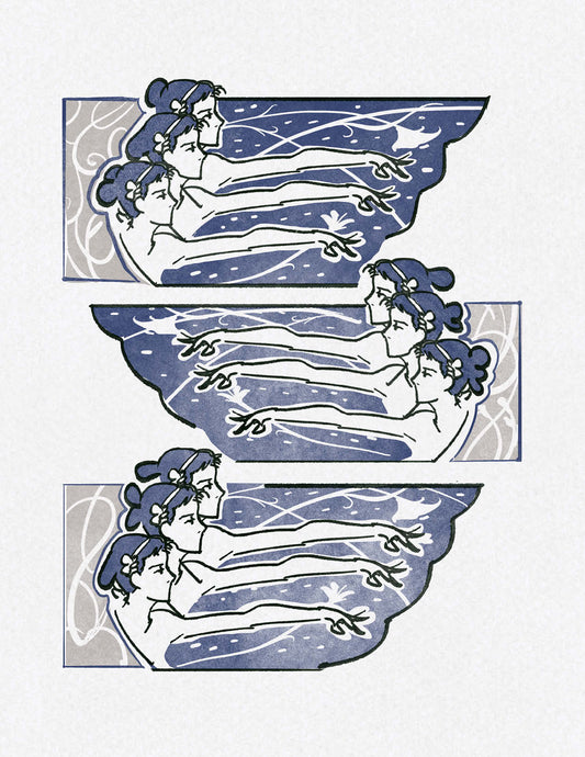 “Ladies” Art Nouveau inspired Fine Art Print