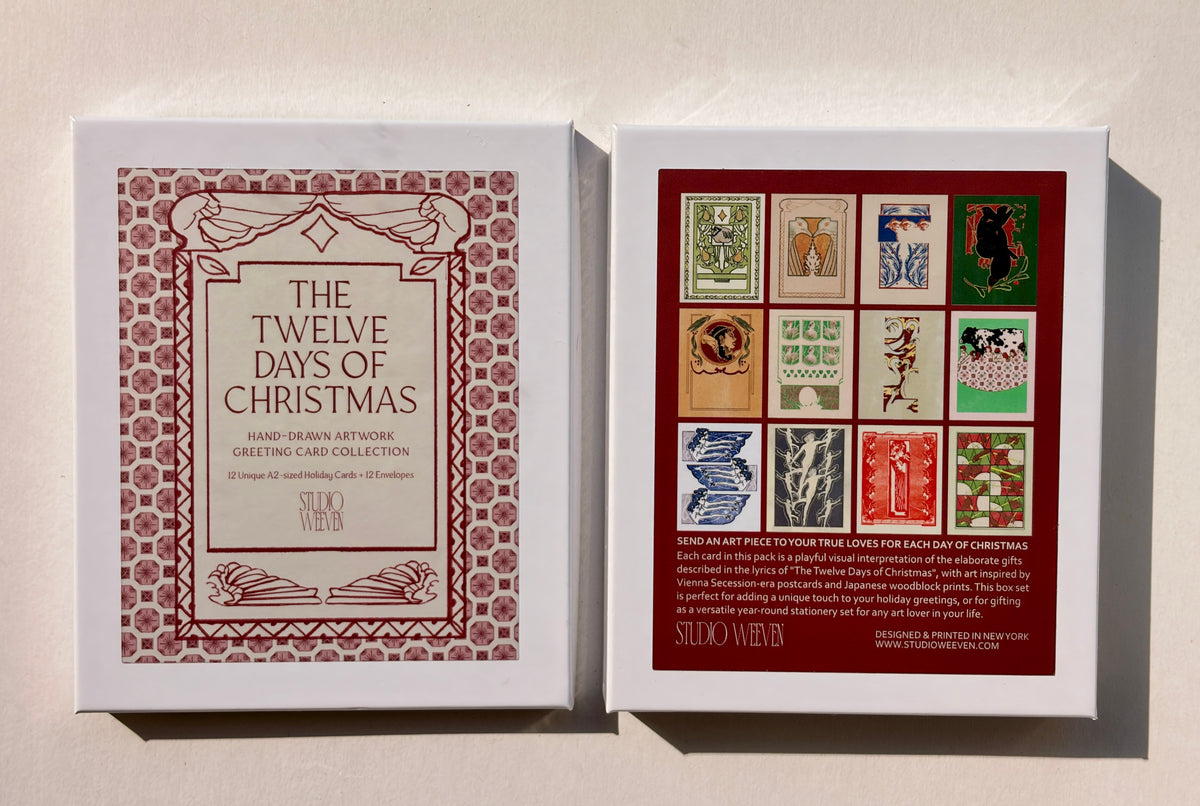 The Holiday Card Pack - "12 Days of Christmas" Illustrated Greeting Cards