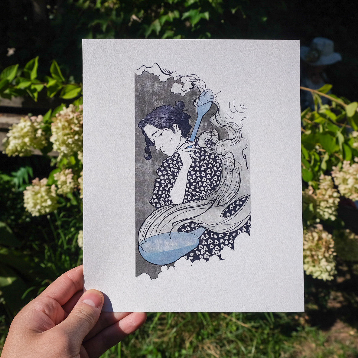 “Man Cooking” Japanese-Inspired Fine Art Print