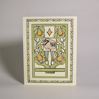 Day 1 “Partridge in a Pear Tree” Greeting Card