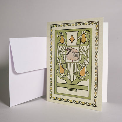 Day 1 “Partridge in a Pear Tree” Greeting Card
