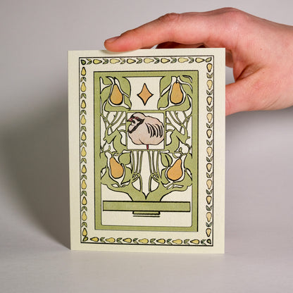 Day 1 “Partridge in a Pear Tree” Greeting Card