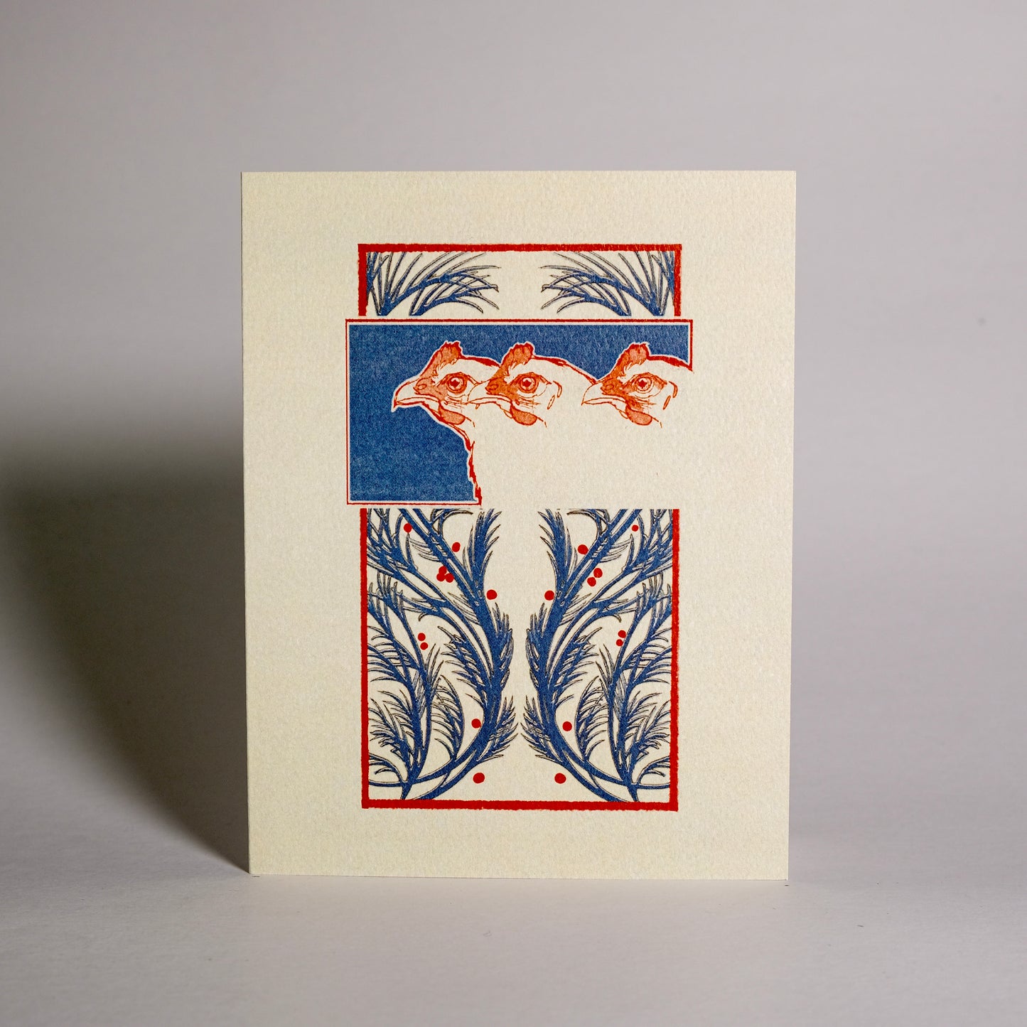 Day 3 "Three French Hens" Greeting Card