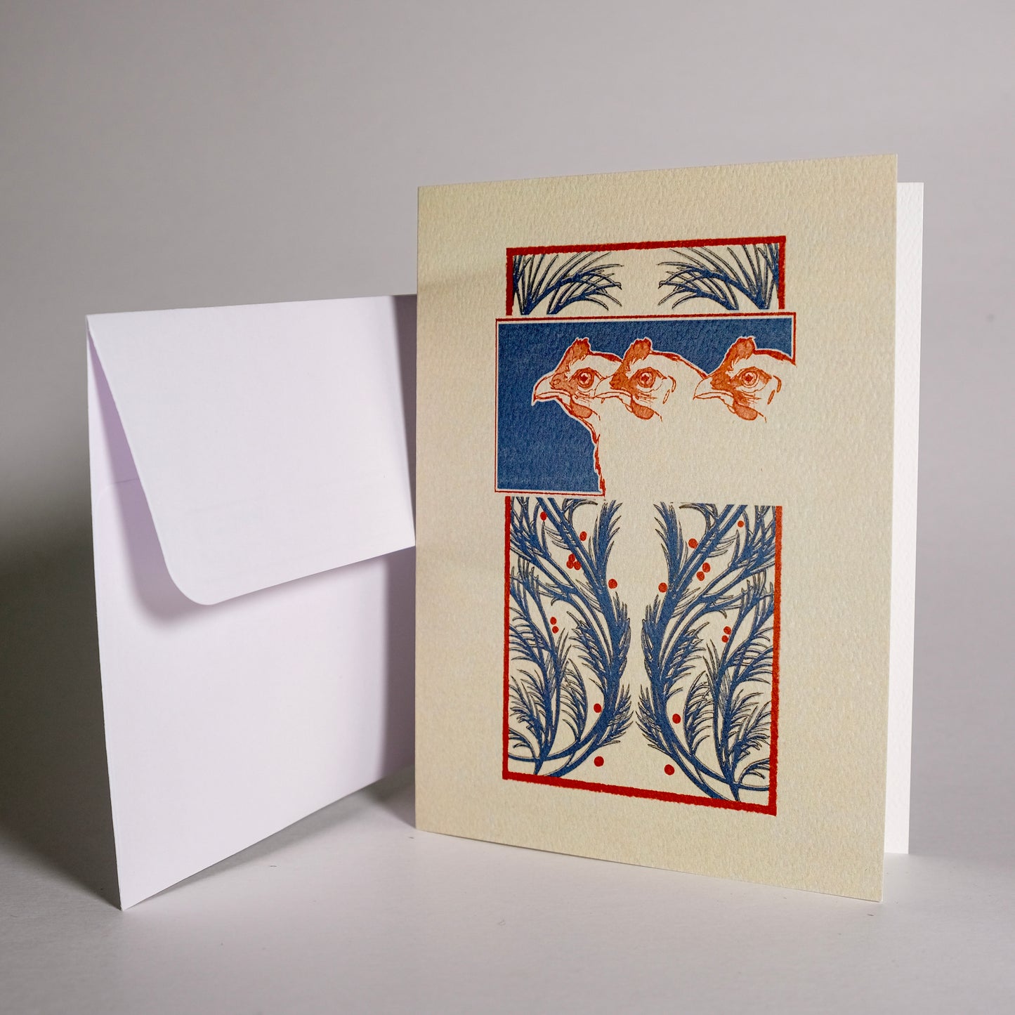 Day 3 "Three French Hens" Greeting Card
