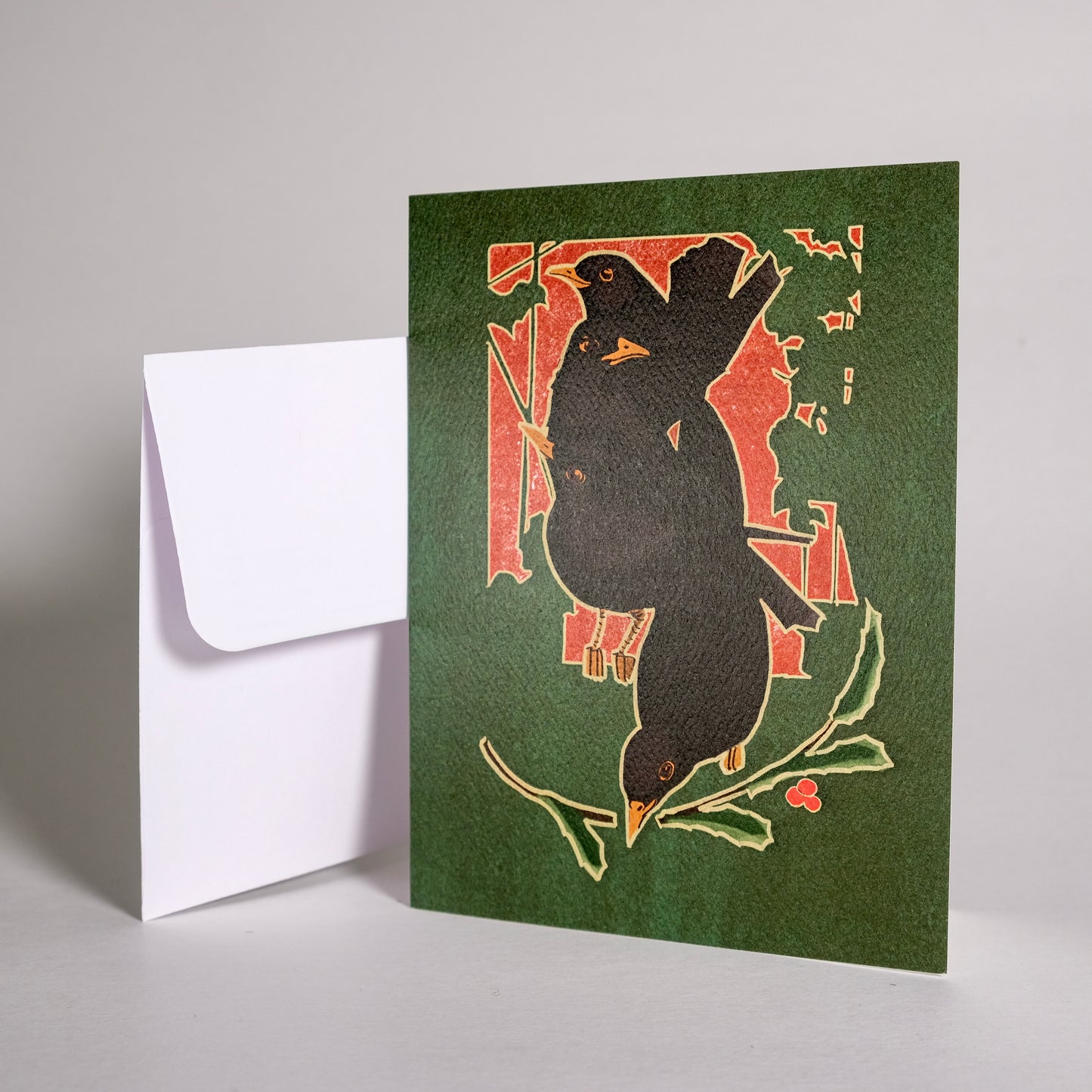 Day 4 "Four Calling Birds" Greeting Card