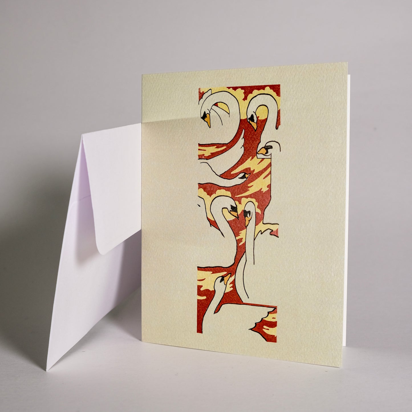 Day 7 "Seven Swans a-Swimming" Greeting Card