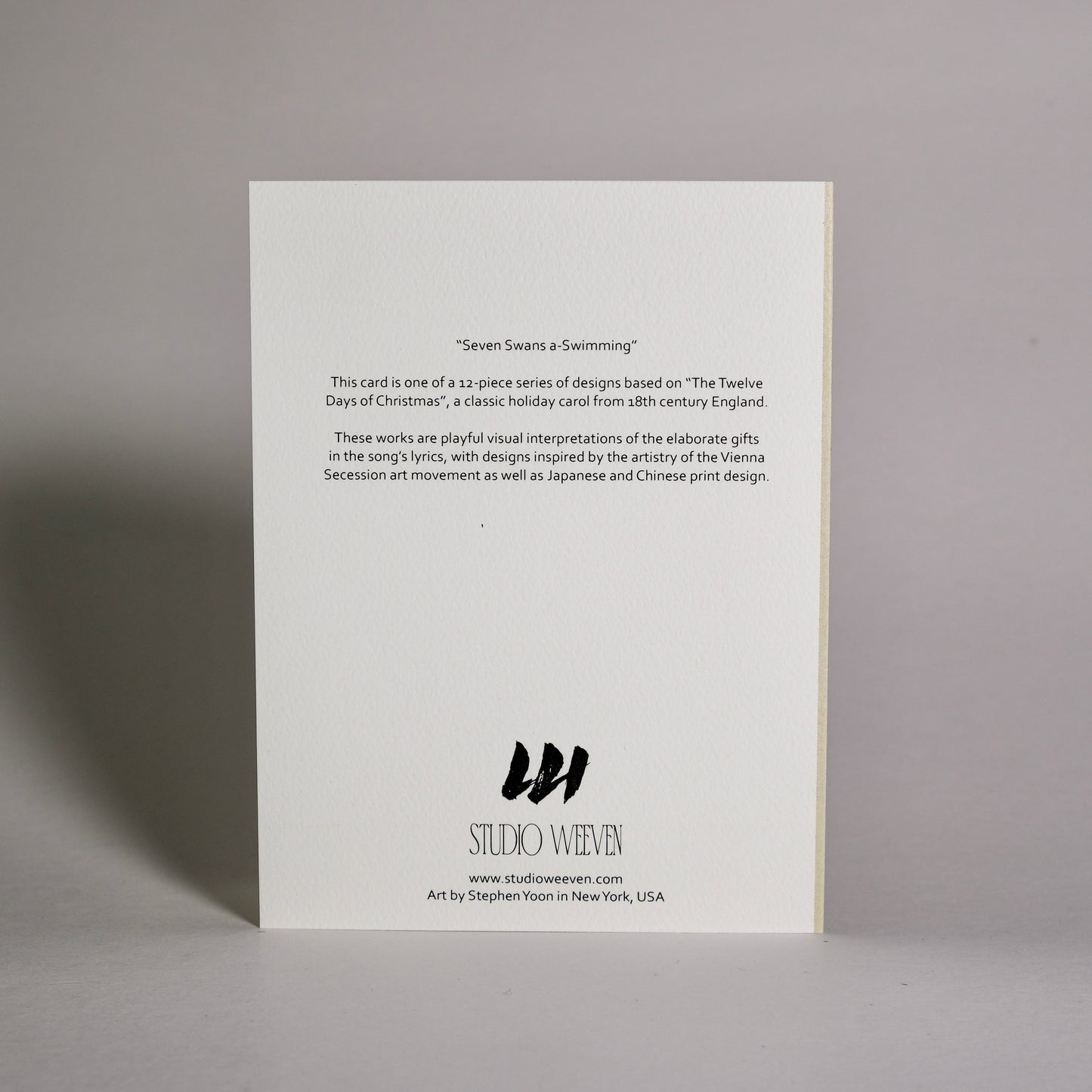 Day 7 "Seven Swans a-Swimming" Greeting Card