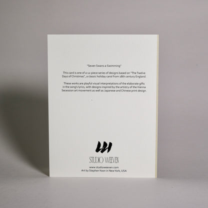Day 7 "Seven Swans a-Swimming" Greeting Card