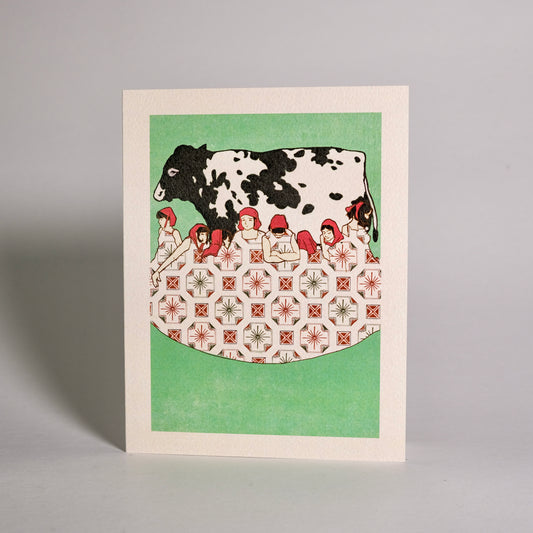 Day 8 "Maids a-Milking" Greeting Card