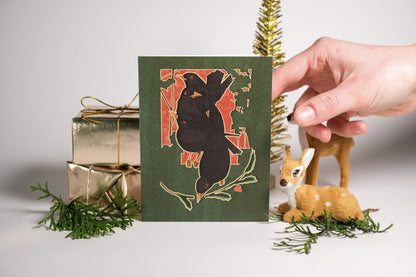 Day 4 "Four Calling Birds" Greeting Card