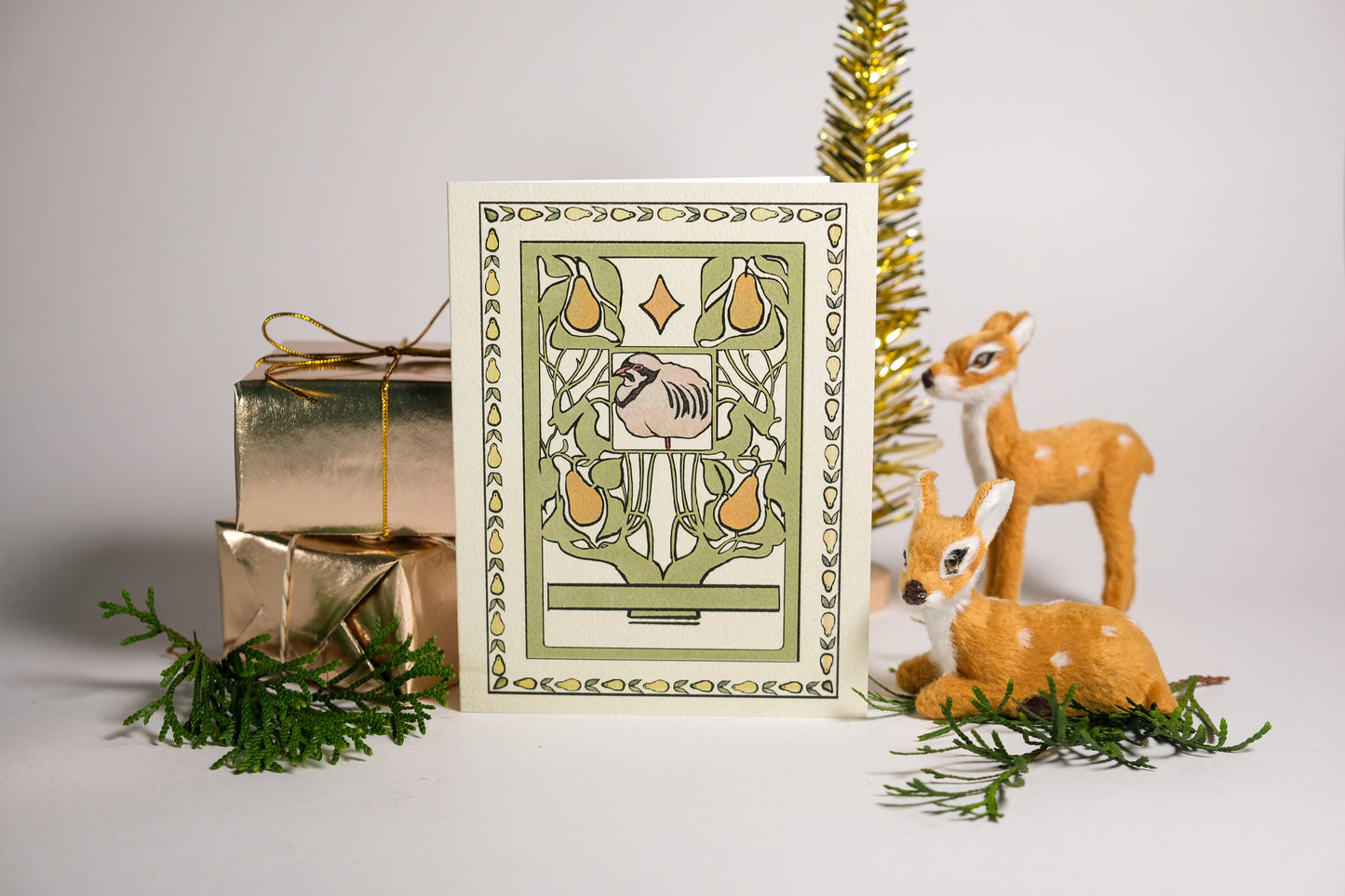 Day 1 “Partridge in a Pear Tree” Greeting Card