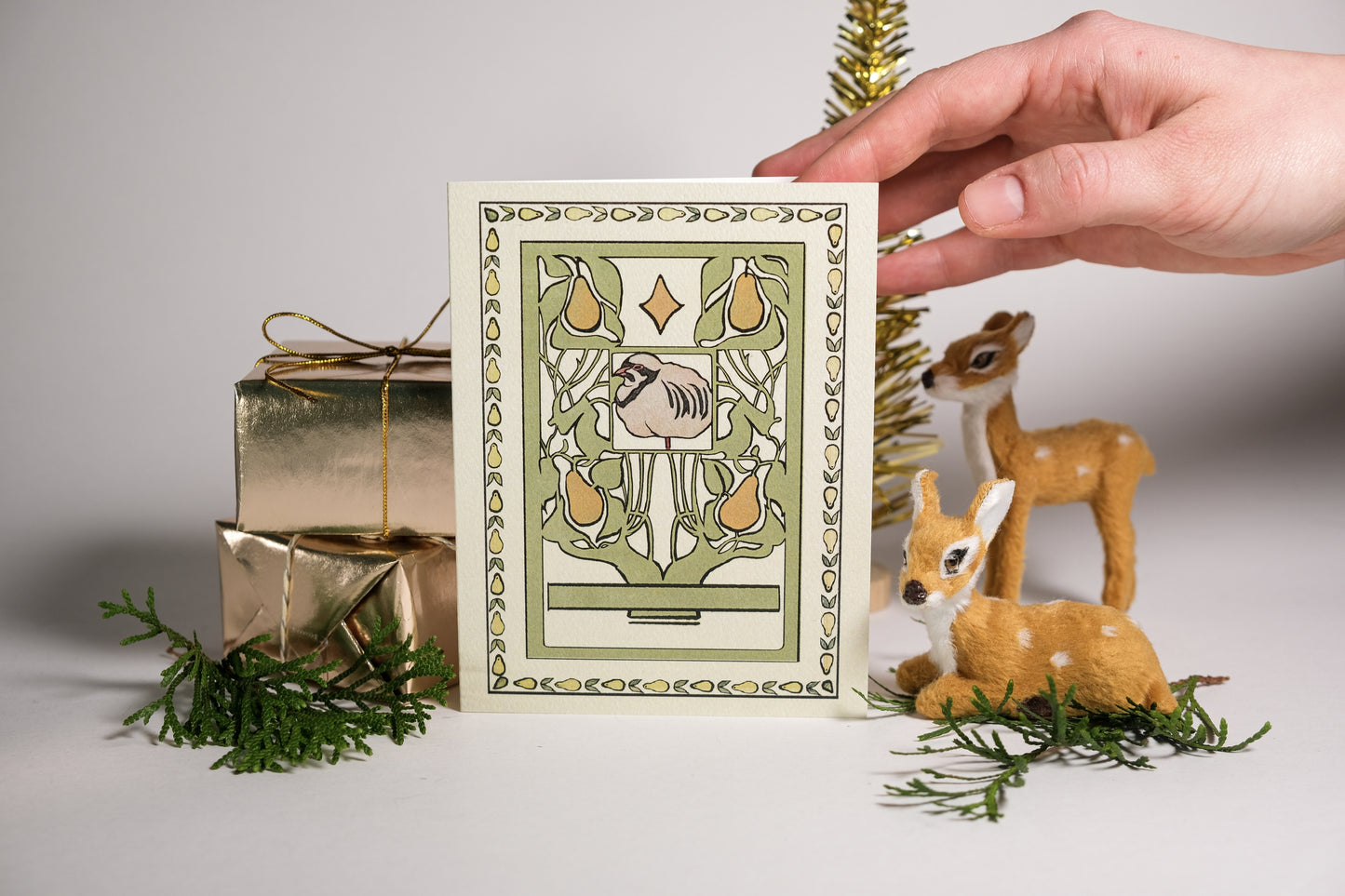 Day 1 “Partridge in a Pear Tree” Greeting Card