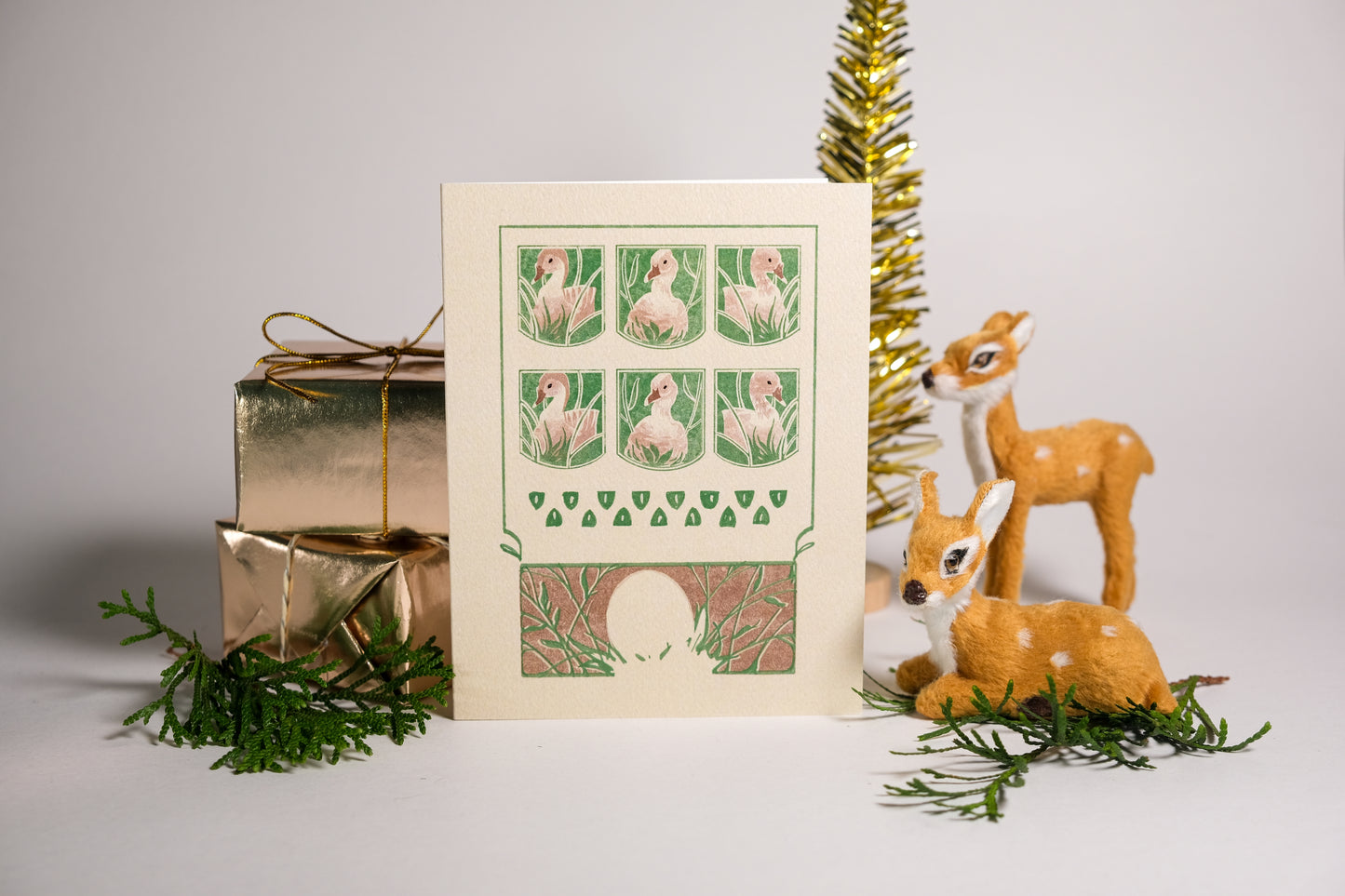 Day 6 "Six Geese a-Laying" Greeting Card
