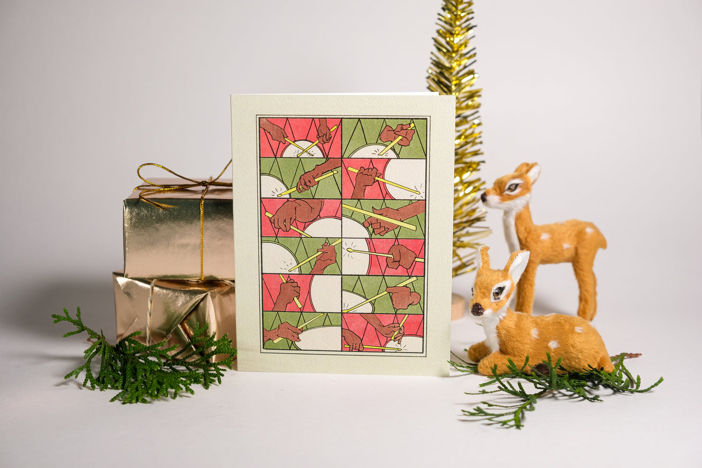 Day 12 "Twelve Drummers Drumming" Greeting Card