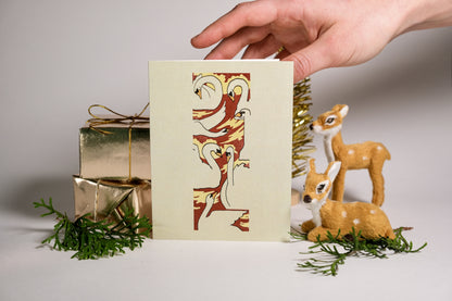 Day 7 "Seven Swans a-Swimming" Greeting Card