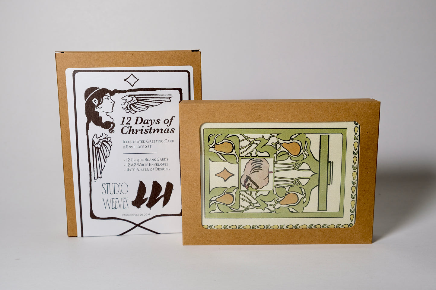 The Holiday Card Pack - "12 Days of Christmas" Illustrated Greeting Cards and Poster