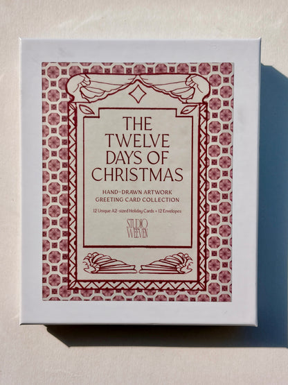 The Holiday Card Pack - "12 Days of Christmas" Illustrated Greeting Cards