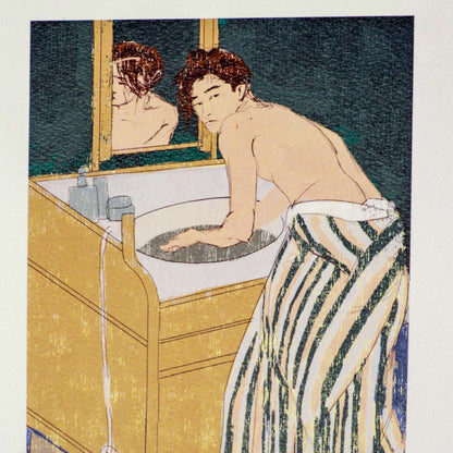 “Woman Bathing (Self-Portrait)” Mary Cassatt Inspired Fine Art Print